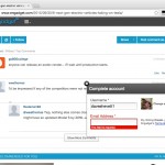 engadget login screen
