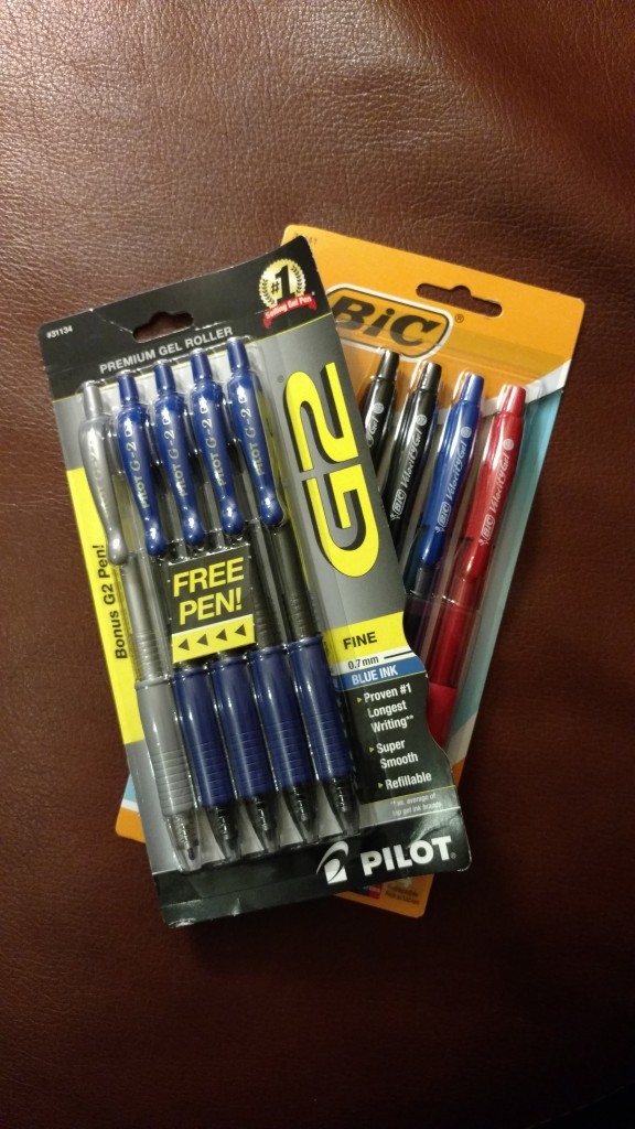 pilot gel pens